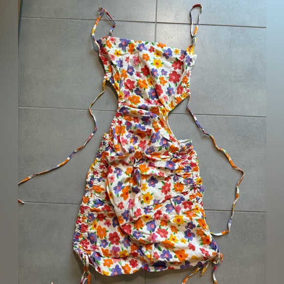 Peppermayo Red and Yellow Sundress Spaghetti Strap Backless - Picture 8 of 11